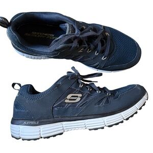 Skechers Men's Blue and White Athletic Shoes